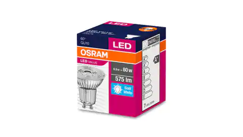 ⁨LED bulb VALUE PAR16 80 60 6,9W/840 GU10 575lm 4058075096783⁩ at Wasserman.eu