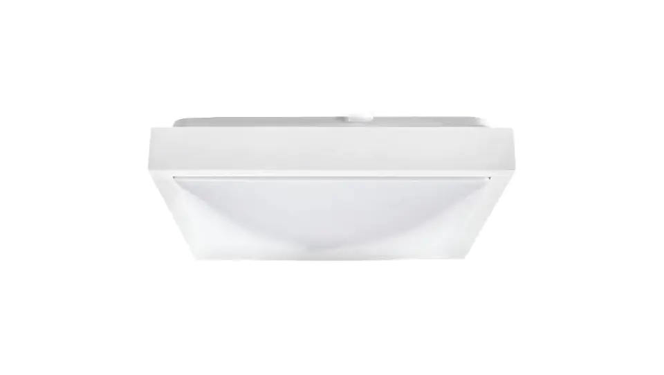 ⁨Lampa plafon PLATO-K-W 2 x E27 300x300 kwadrat ramka biała matowa PMA⁩ w sklepie Wasserman.eu