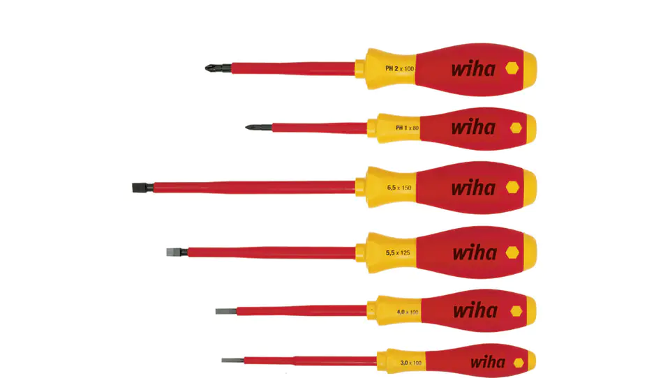 ⁨Wiha set of screwdrivers SoftFinish electric insulated 1000V 6cz. Flat + PH 00833⁩ at Wasserman.eu