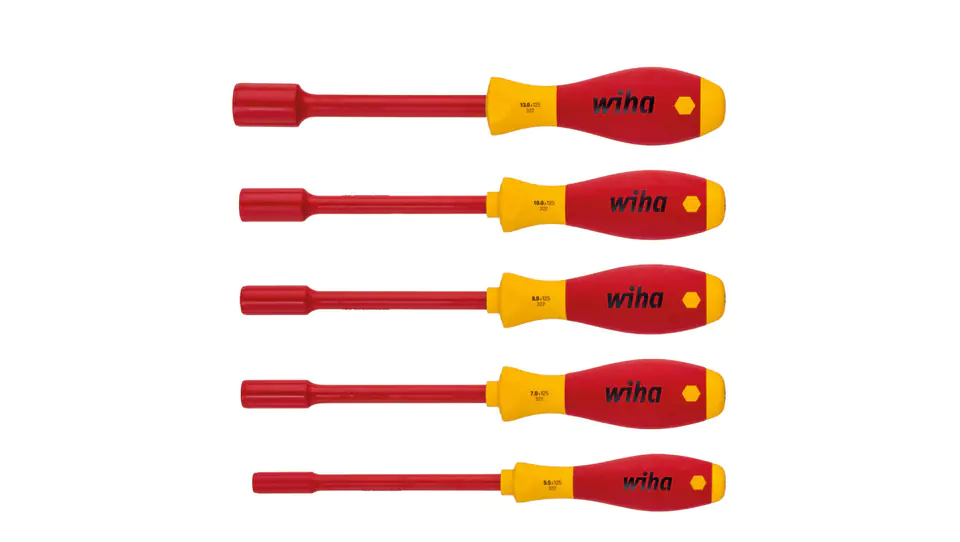 ⁨Wiha Screwdriver set SoftFinish electric socket wrench hexagon 5-cz. 322K5 29466⁩ at Wasserman.eu