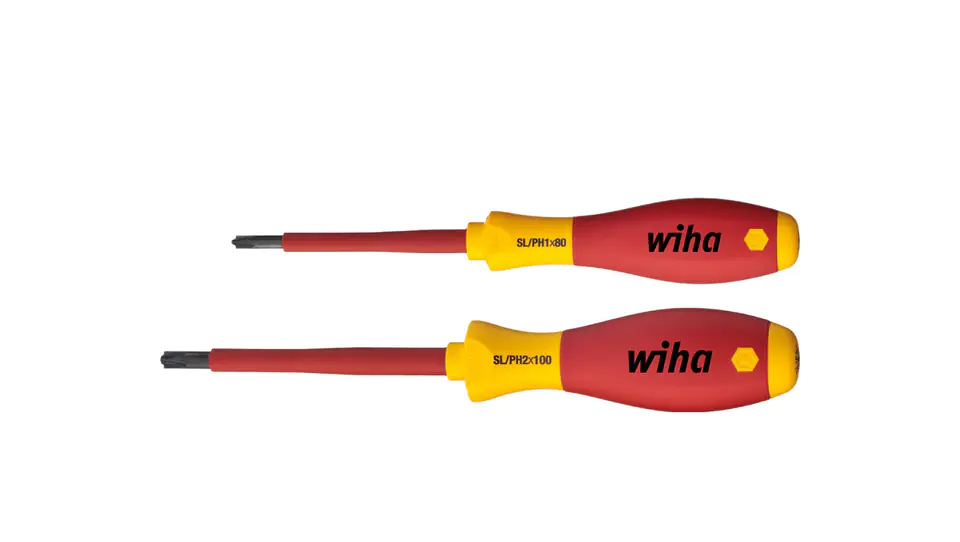 ⁨Wiha Screwdriver Set SoftFinish electric PlusMinus Philips 2cz. SL PH1 + SL PH2 32281⁩ at Wasserman.eu