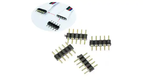 ⁨Connector for led strip rgbw 5-pin comb 1pc⁩ at Wasserman.eu