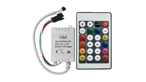 ⁨Controller RGB IR IC Treiber WS2811 24 Tasten 72W bis 1000 Pixel Digital⁩ im Wasserman.eu