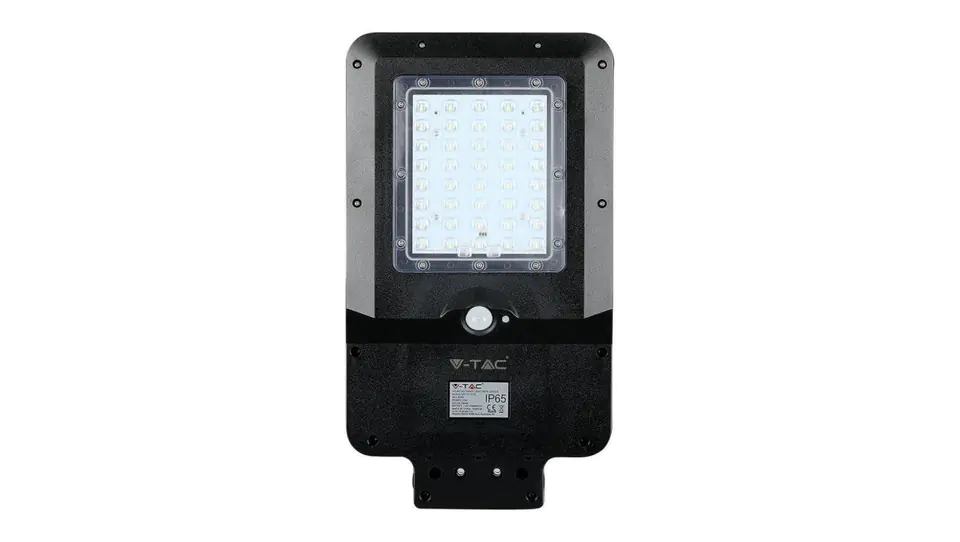 ⁨VT-ST15 street luminaire 15W 1600lm IP65 LED SOLAR STREETLIGHT COLORCODE:6000K BLACK COVER 8548⁩ at Wasserman.eu