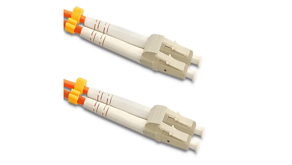 ⁨Qoltec Patchcord światłowodowy LC/UPC-LC/UPC Multimode 50/125U OM2 Duplex 3m⁩ w sklepie Wasserman.eu