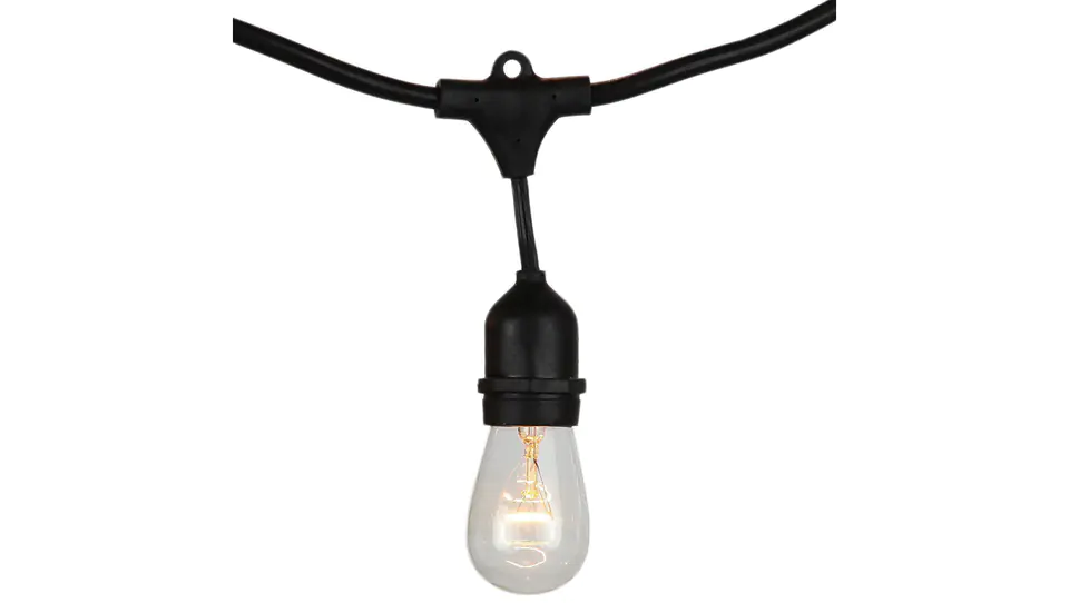 ⁨Girlanda, łańcuch LED 15x E27 VT-713 Czarny IP65 (bez żarówek) 3673⁩ w sklepie Wasserman.eu
