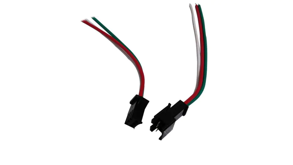 ⁨3-wire male + female quick connector for IC Digital ws2811 3-wire led strip⁩ at Wasserman.eu