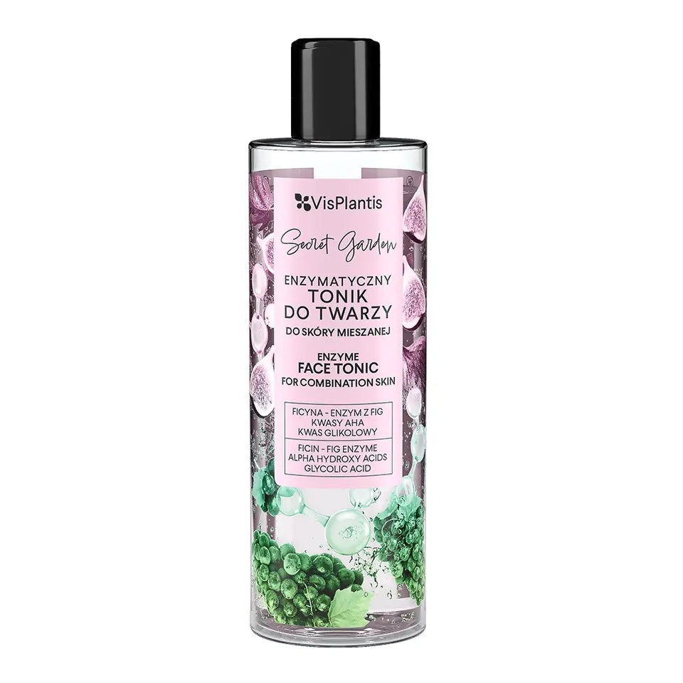 ⁨Vis Plantis Secret Garden Enzymatyczny Tonik do twarzy - do skóry mieszanej 200ml⁩ w sklepie Wasserman.eu