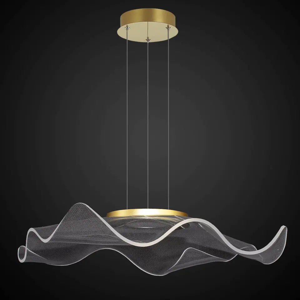⁨Lampa wisząca Velo No. 2 złota Altavola Design (Barwa światła delikatnie ciepła, Kolor satynowe złoto, Możliwość ściemniania nie)⁩ w sklepie Wasserman.eu