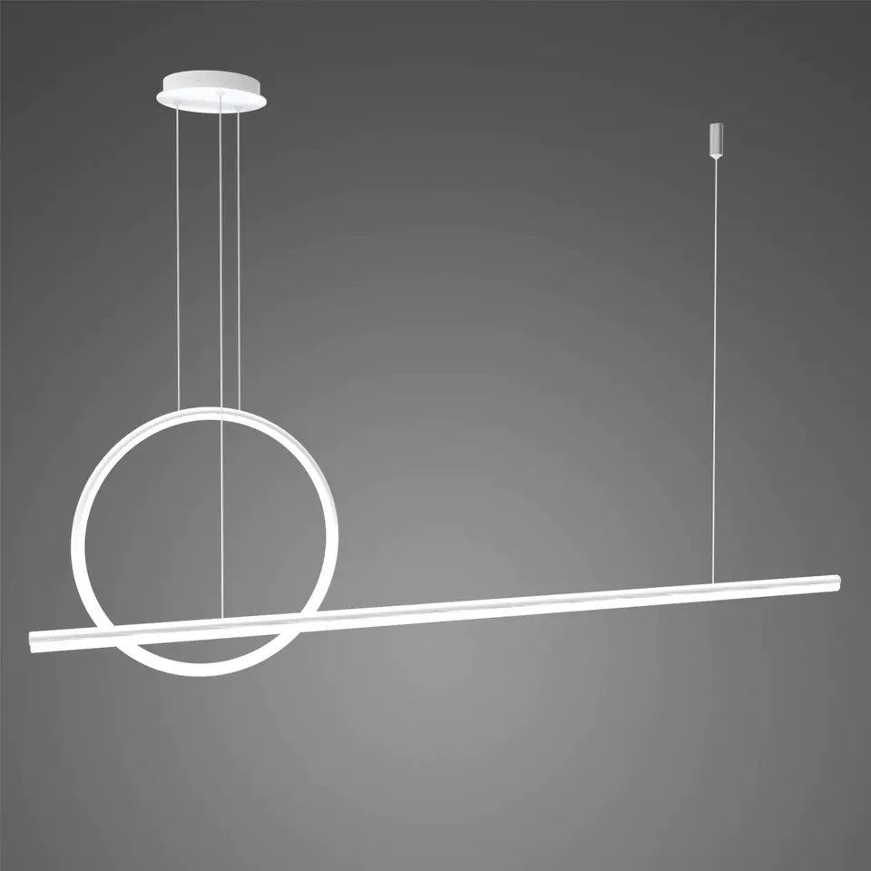 ⁨Lampa wisząca Linea No.2 40cm 4k biała ściemnialna (Barwa światła barwa dzienna, Kolor Biały, Możliwość ściemniania tak)⁩ w sklepie Wasserman.eu