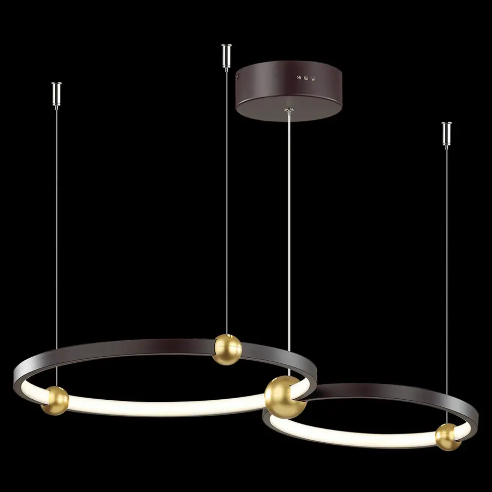 ⁨LED pendant lamp Aurora No.2 Φ 40 cm 3k black Altavola Design (Light color slightly warm, Color satin gold, Dimmable no)⁩ at Wasserman.eu