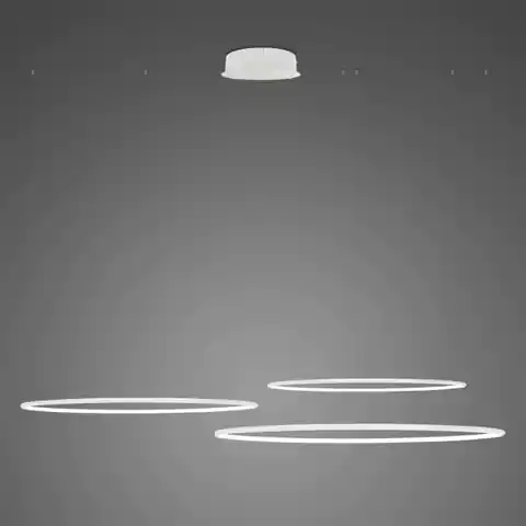 ⁨Lampa wisząca Ledowe Okręgi No.3  Φ100 cm in 4k  biała Altavola Design (Barwa światła delikatnie ciepła, Kolor Biały, Możliwość ściemniania nie)⁩ w sklepie Wasserman.eu