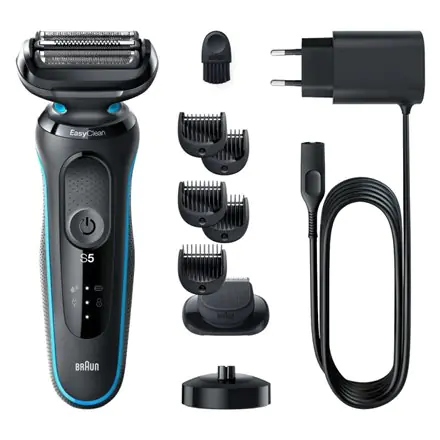 ⁨Braun | Shaver | 51-M4500cs | Operating time (max) 50 min | Wet & Dry | Black/Blue⁩ w sklepie Wasserman.eu