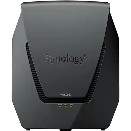 ⁨Synology Dwupasmowy router Wi-Fi 6 WRX560 802.11ax, 600+2400 Mbit/s, 10/100/1000 Mbit/s, porty Ethernet LAN (RJ-45) 4, MU-MiMO N⁩ w sklepie Wasserman.eu