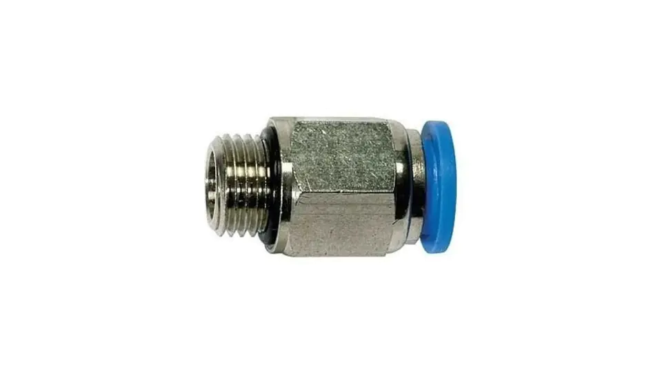 ⁨Straight brass nickel-plated plug connector for hose 8 G1/4z 122.014-8⁩ at Wasserman.eu