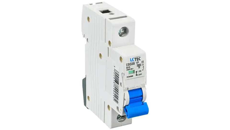 ⁨Circuit Breaker 1P B 10A 6kA AC LC-Tec EBS9B-1B/10 5902838490495⁩ at Wasserman.eu