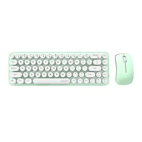 ⁨Wireless set keyboard + mouse MOFII Bean 2.4G (White & Green)⁩ at Wasserman.eu