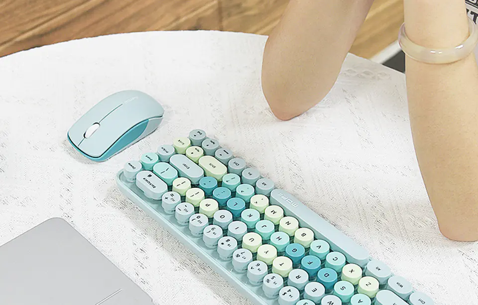 Bezprzewodowy zestaw klawiatura + myszka MOFII Bean 2.4G (Zielony) w sklepie Wasserman.eu