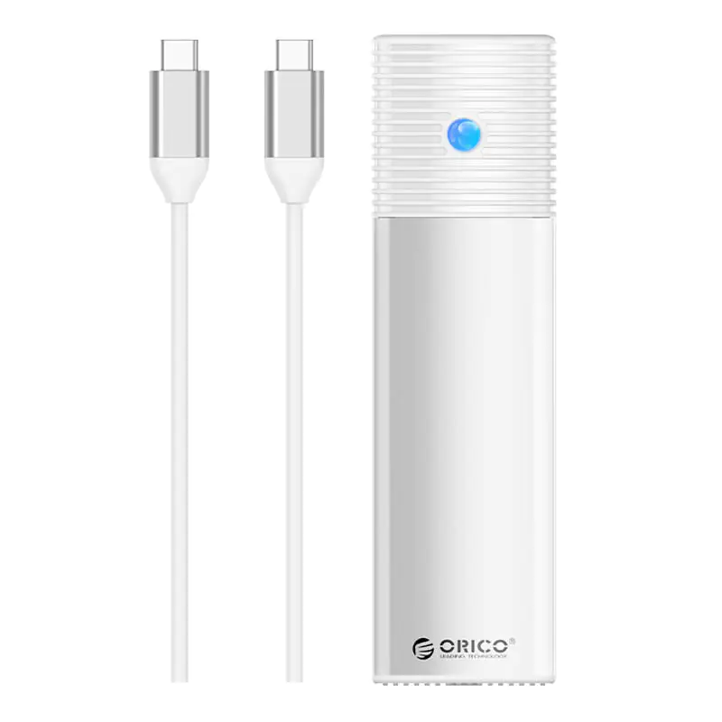 Obudowa zewnętrzna dysku M.2 SATA/NVMe, Orico PWDM2-G2-WH-EP, USB-C, 10Gbps (srebrna) w sklepie Wasserman.eu