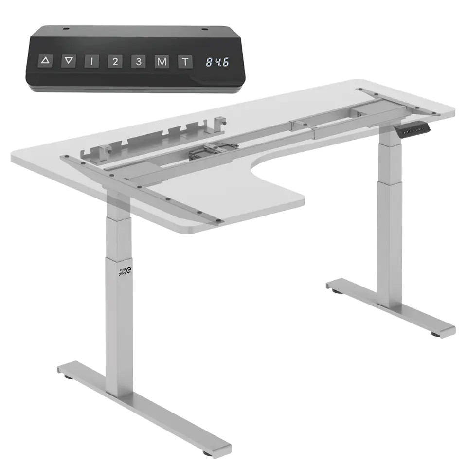 ⁨Electric corner desk without Ergo Office countertop, for standing-sitting work, max. 125kg max. height 1280mm, ER-432⁩ at Wasserman.eu