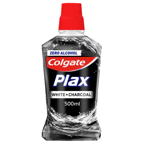 ⁨Colgate Plax White + Charcoal Płyn do Płukania Jamy Ustnej 500 ml⁩ w sklepie Wasserman.eu