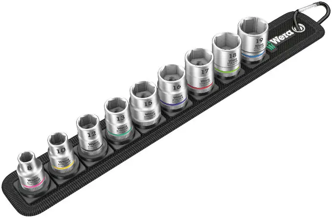 ⁨SOCKET WRENCH SET ZYKLOP 3/8'', 9 PART⁩ at Wasserman.eu