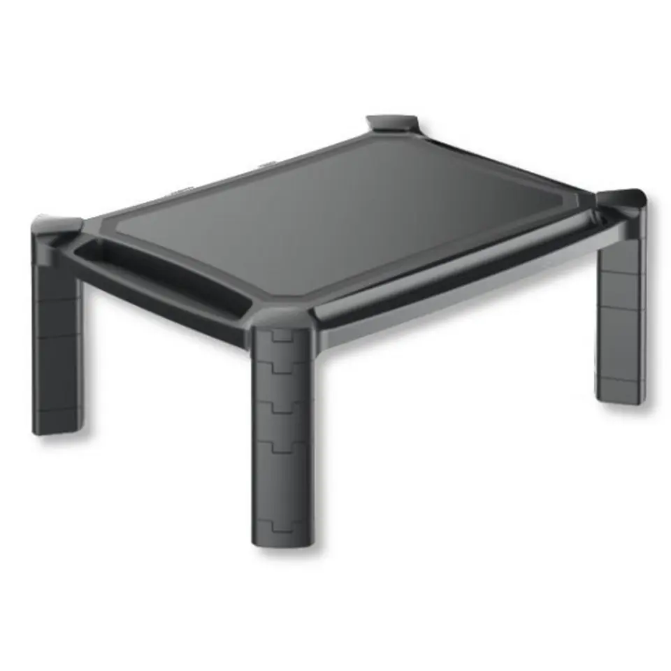 ⁨Monitor stand for 32cali, plastic adjustable, black⁩ at Wasserman.eu