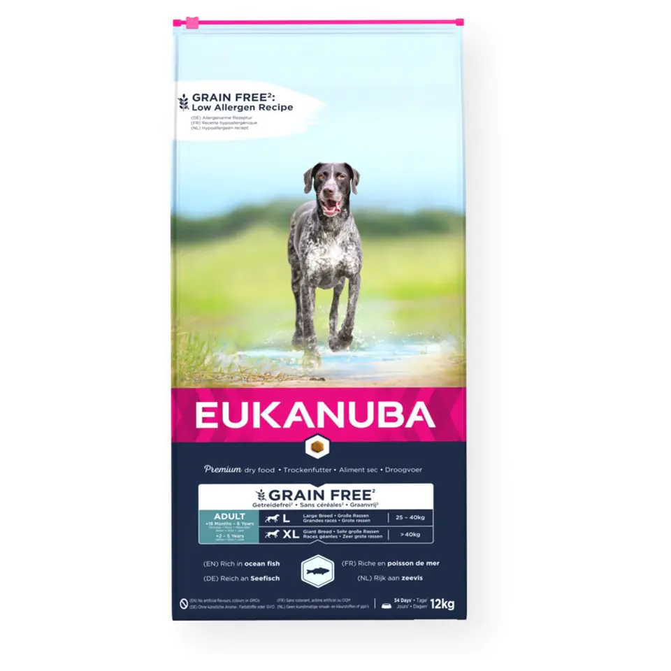 ⁨EUKANUBA Grain Free Duże rasy - sucha karma dla psa - 12 kg⁩ w sklepie Wasserman.eu