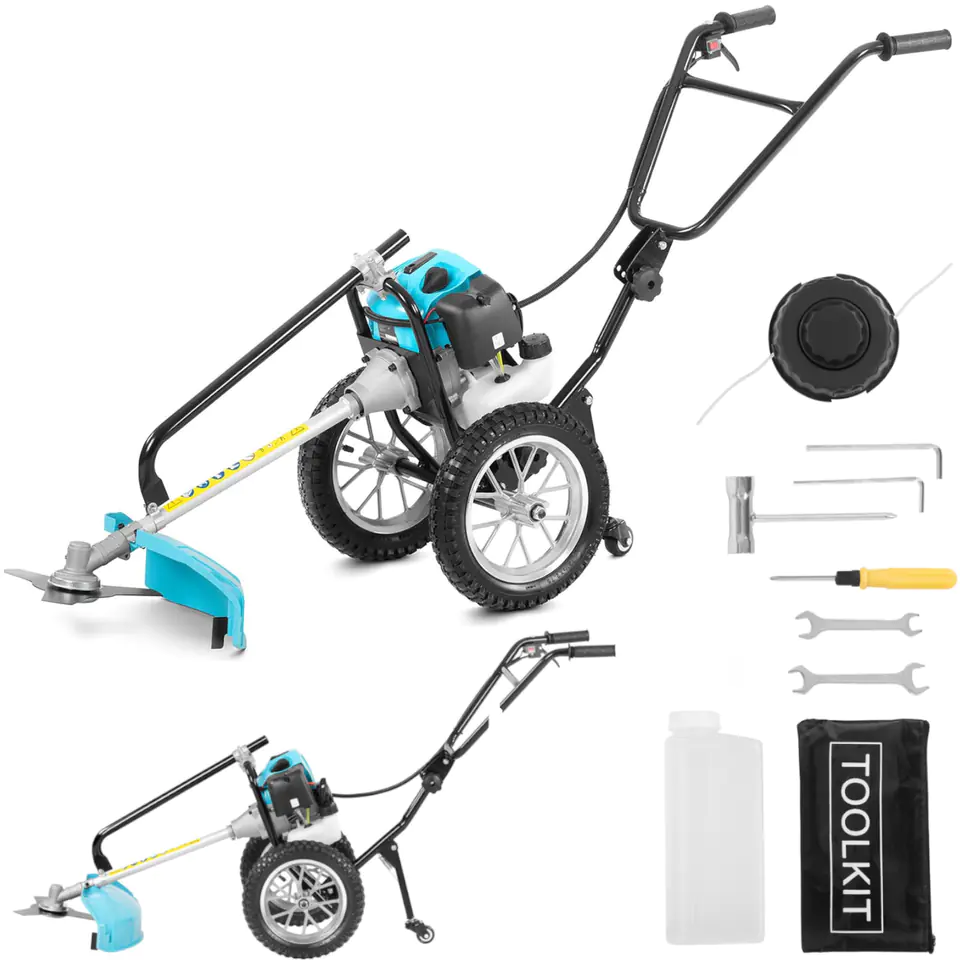 Scythe petrol lawn mower trimmer on wheels 1.63 kW 8120 rpm at Wasserman.eu