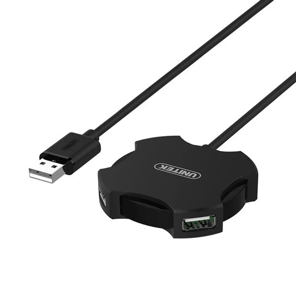 ⁨HUB 4x USB 2.0 micro black; Y-2178⁩ at Wasserman.eu