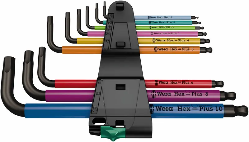 ⁨SHANK WRENCH SET WITH BALL 950 SPKL/9 HEX 1.5-10MM⁩ at Wasserman.eu
