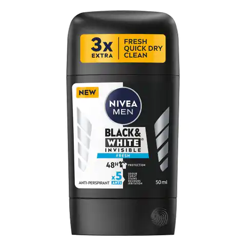 ⁨NIVEA Men Dezodorant w sztyfcie męski BLACK & WHITE INVISIBLE FRESH 50ml⁩ w sklepie Wasserman.eu