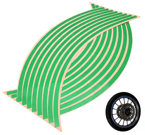 ⁨AG555C Reflective wheel stickers green⁩ at Wasserman.eu