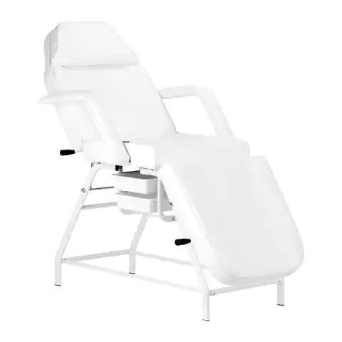 ⁨Fotel kosmetyczny 557A z kuwetami biały⁩ w sklepie Wasserman.eu