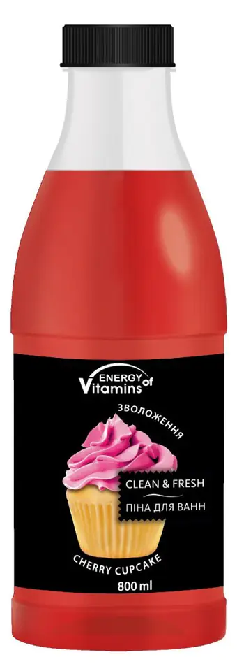 ⁨ENERGY OF VITAMINS Pianka do kąpieli Cherry Cupcake 800ml⁩ w sklepie Wasserman.eu