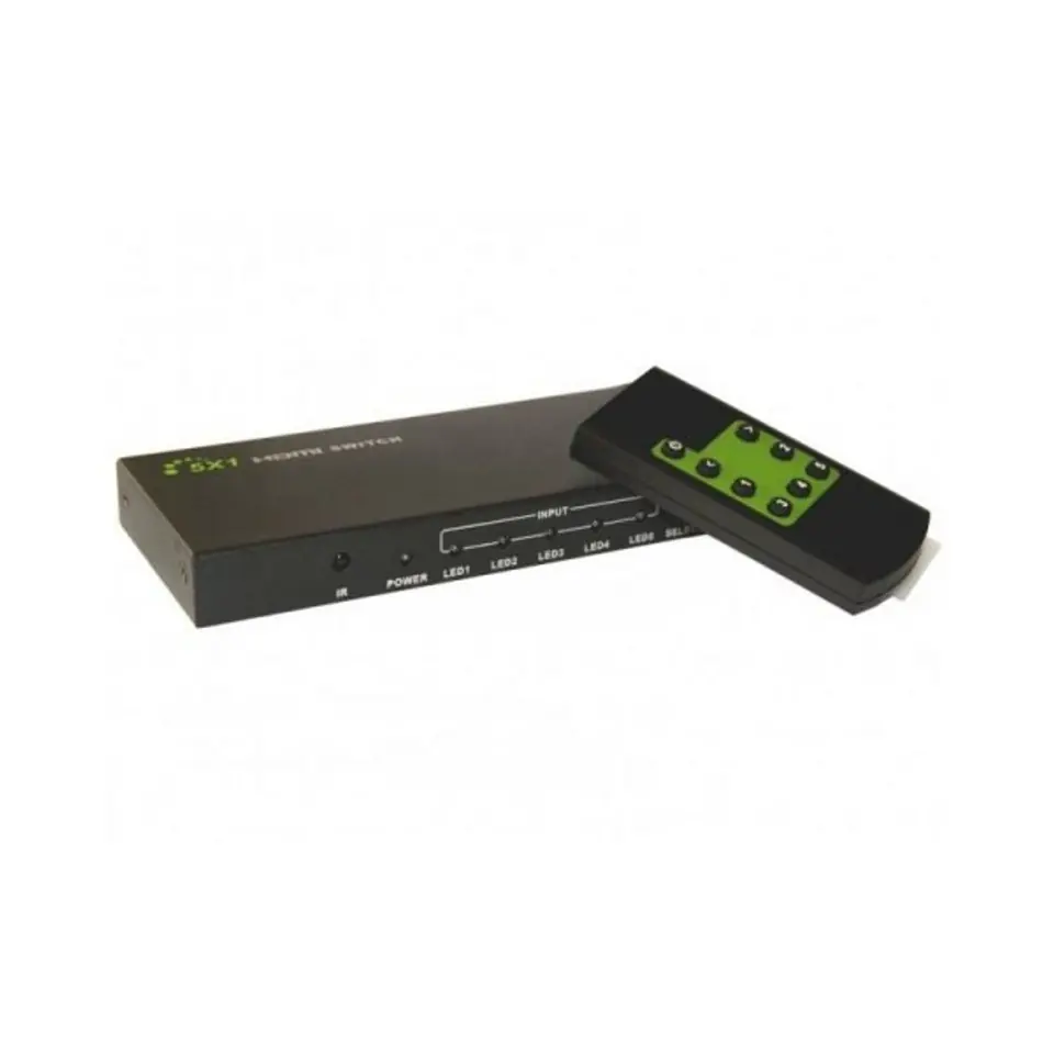 Przełącznik HDMI 5/1 z pilotem, 4K2K 3D, czarny w sklepie Wasserman.eu