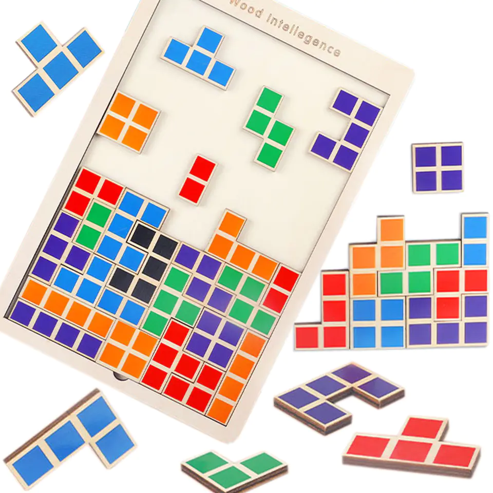 GRA LOGICZNA ZRĘCZNOŚCIOWA PUZZLE TETRIS KLOCKI JHTOY-639 w sklepie Wasserman.eu