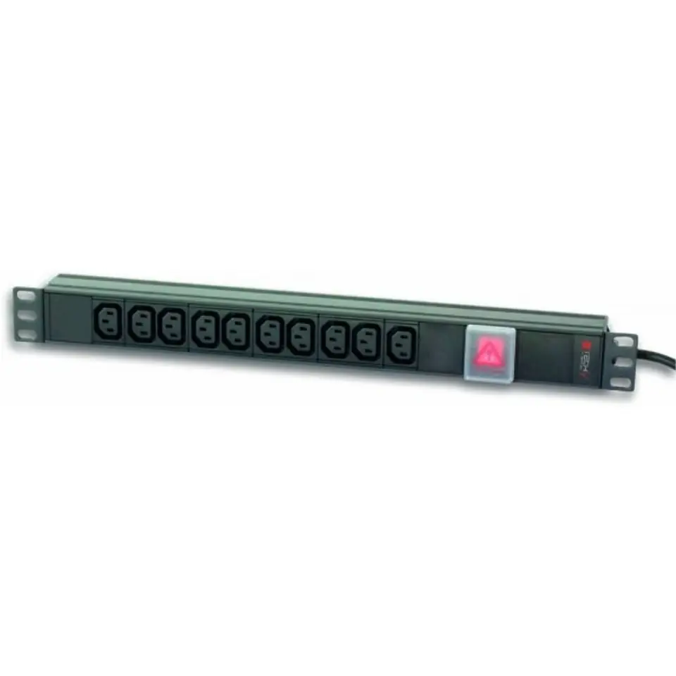 ⁨Rack 19 "rack for UPS 250V/10A, 10 sockets, 2m black⁩ at Wasserman.eu