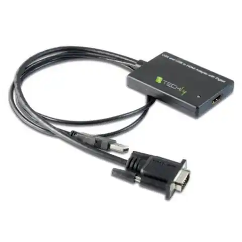 ⁨Adapter VGA na HDMI z Audio, zasilane z USB⁩ w sklepie Wasserman.eu