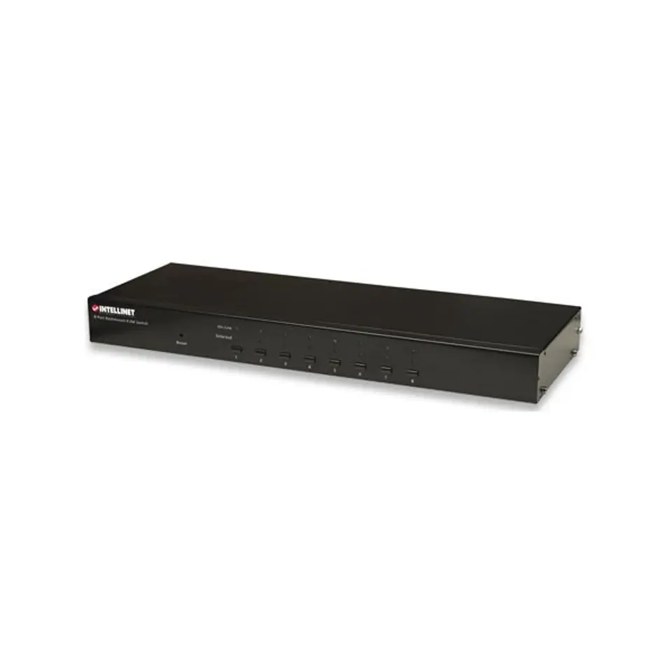 ⁨Intellinet 8-Port Rackmount KVM Switch, Combo USB + PS/2, On-Screen Display, Cables included (Euro 2-pin plug)⁩ at Wasserman.eu