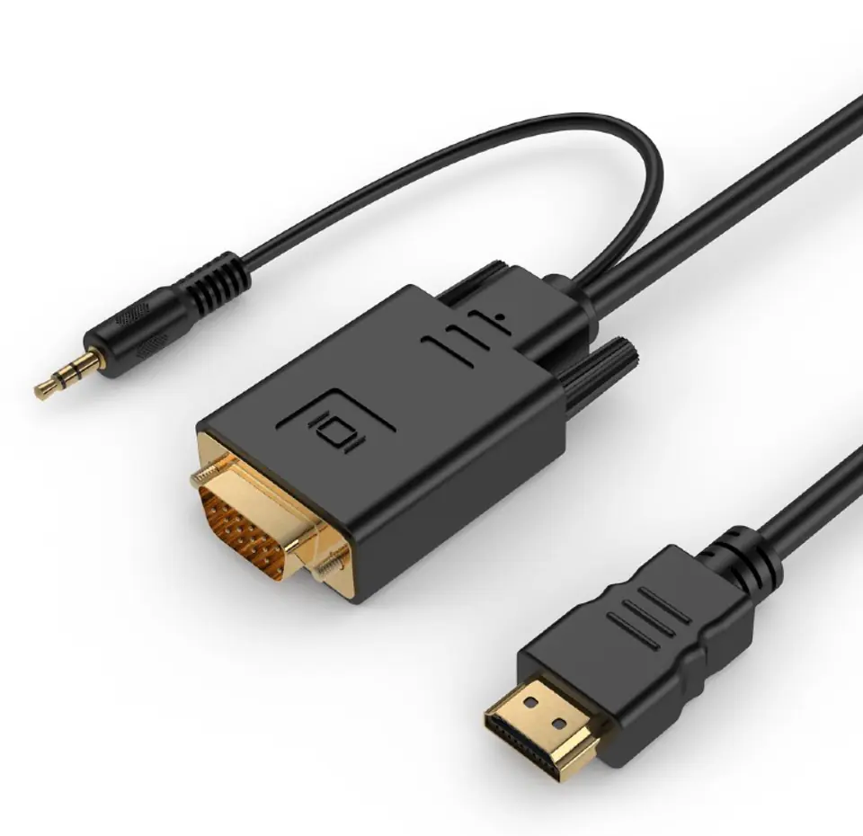 Adapter HDMI to VGA mini Jack 3m black at Wasserman.eu