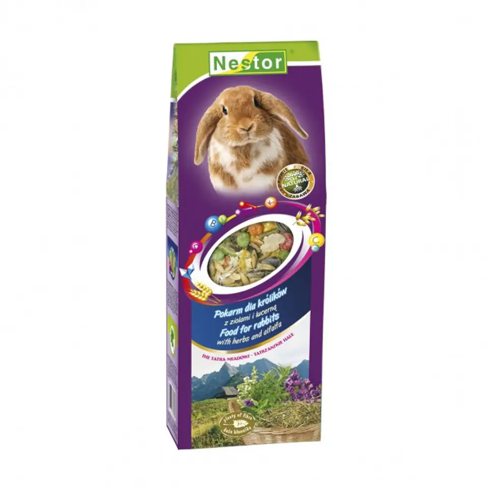 ⁨NESTOR FOOD 700ML RABBIT HERBS HAY 340g⁩ at Wasserman.eu