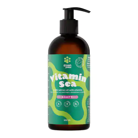 ⁨GREEN PAW Vitamin Sea olej z łososia norweskiego z dodatkiem witamin 300ml⁩ w sklepie Wasserman.eu