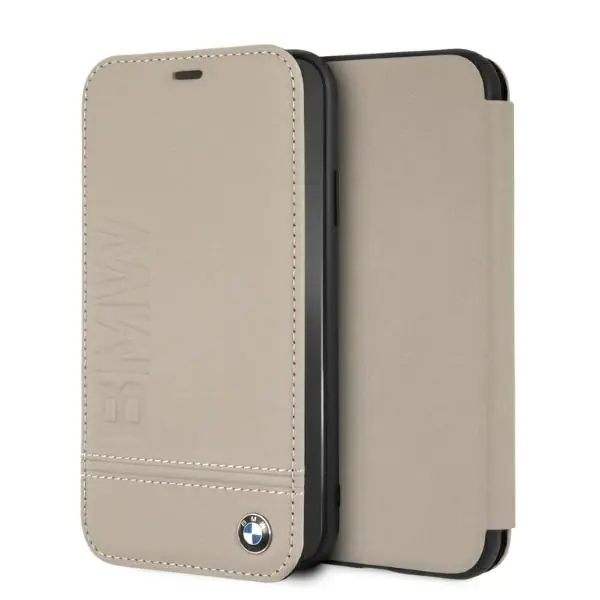 ⁨BMW BMFLBKI61LLST iPhone Xr book beige/taupe Logo Imprint⁩ at Wasserman.eu