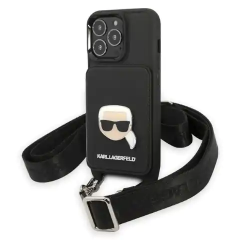 ⁨Karl Lagerfeld KLHCP13LSAKHPK iPhone 13 Pro / 13 6,1" hardcase Saffiano Metal Karl Head⁩ at Wasserman.eu
