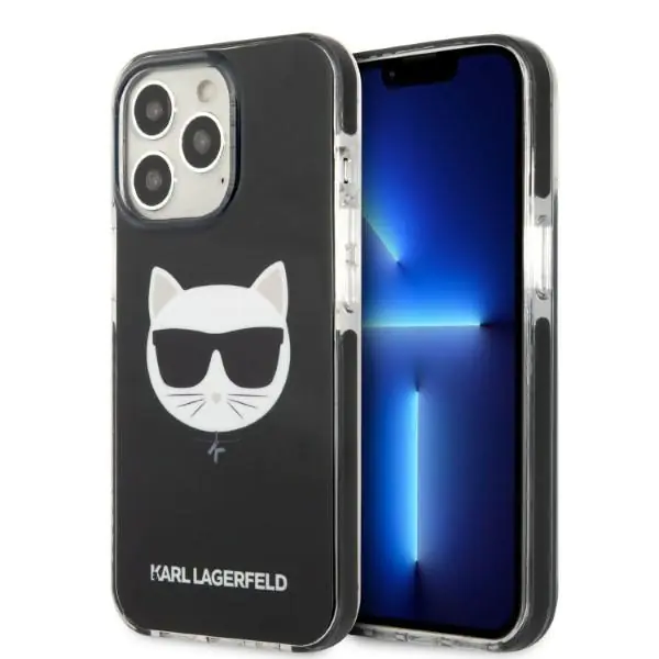 ⁨Karl Lagerfeld KLHCP13LTPECK iPhone 13 Pro / 13 6,1" hardcase czarny/black Choupette Head⁩ w sklepie Wasserman.eu