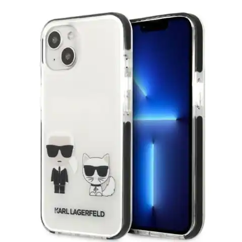 ⁨Karl Lagerfeld KLHCP13STPEKCW iPhone 13 mini 5,4" hardcase biały/white Karl&Choupette⁩ w sklepie Wasserman.eu