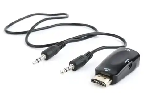 ⁨Adapter HDMI-A(M)->VGA(F)+Audio⁩ w sklepie Wasserman.eu