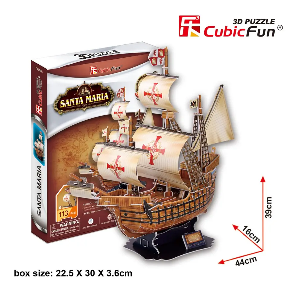 ⁨PUZZLE 3D sailing ship Santa Maria⁩ at Wasserman.eu