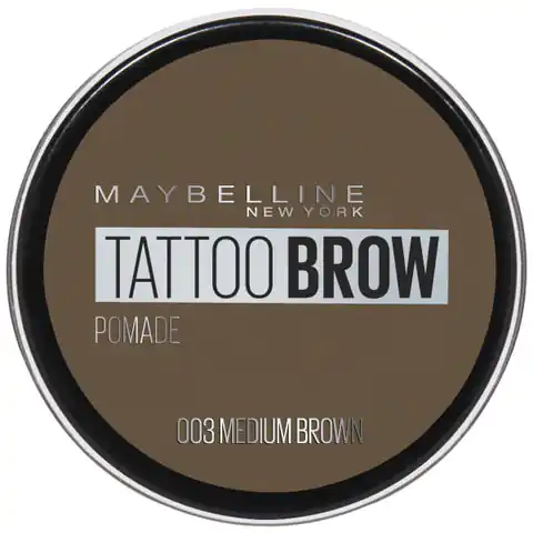 ⁨Maybelline Tattoo Brow Pomade Eyebrow Pomade 003 Medium Brown 3.5ml⁩ at Wasserman.eu